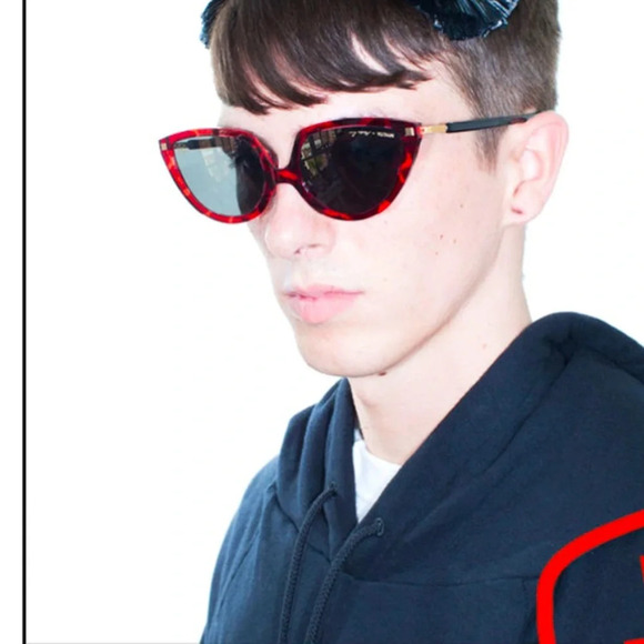 Martine Rose Accessories - Martine Rose X Mykita Edition red & black Giraffe SOS Sunglasses